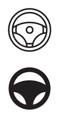 Steering wheel icon. Car, auto vector line icon. Automobile, machine, drive symbol. Linear style sign for mobile concept and web design. Wheel symbol illustration.