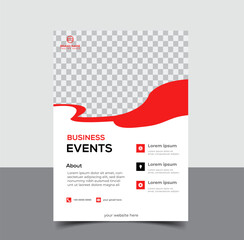 creative vertical vector business flyer template design