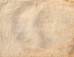 Wrinkled vintage paper surface texture. Worn and crumpled background for parchment graphic element. Stained old paper backdrop.