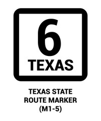 TEXAS STATE ROUTE MARKER Guide sign US ROAD SYMBOL SIGN MUTCD © Sandika