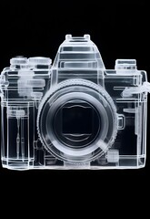 A Camera's Inner Vision" – This pop art and minimalist X-ray image unveils the intricate inner workings of a camera, transforming technology into art.
