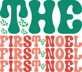 christmas retro svg design and eps file