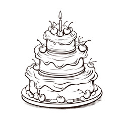 Birthday cake vector