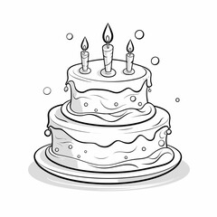 Birthday cake vector