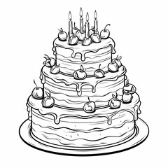 Birthday cake vector