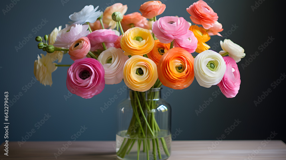 Aufkleber there is a vase with a bunch of flowers in it generative ai