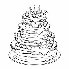 Birthday cake vector