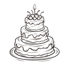 Birthday cake vector