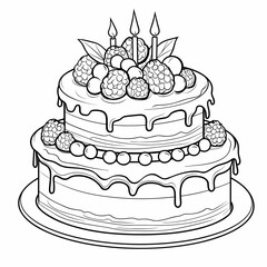Birthday cake vector