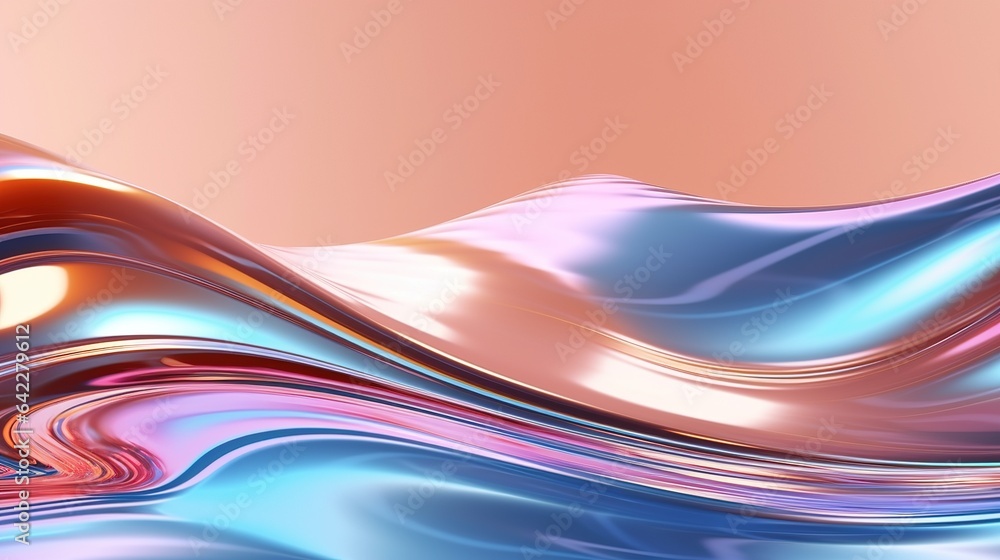 Poster abstract blue wave background with dynamic flow and futuristic design
