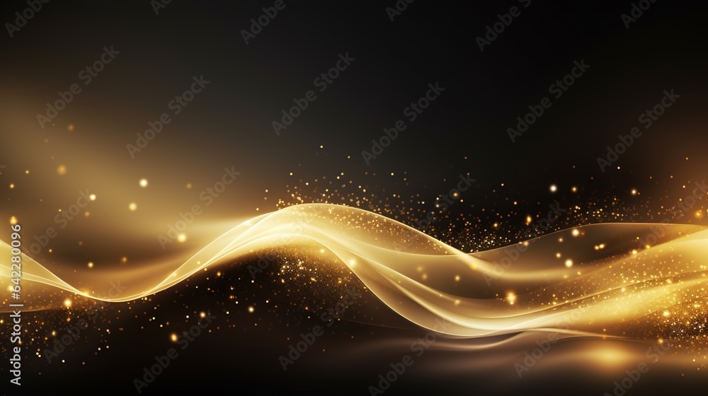 Poster abstract waves of light and design, a glowing illustration with vibrant lines and curves, creating a