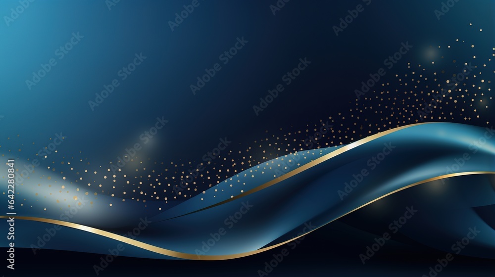 Aufkleber flowing blue backdrop with abstract wave patterns