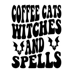 Coffee Cats Witches And Spells Svg
