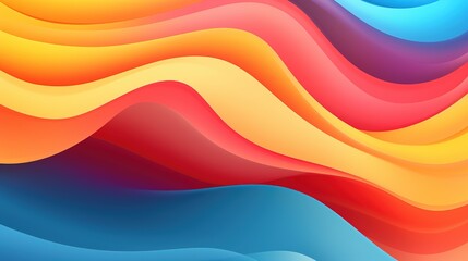 Fototapeta premium Colorful Abstract Wave Background with Rainbow Elements