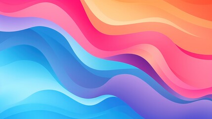 Colorful Abstract Wave Background with Rainbow Elements