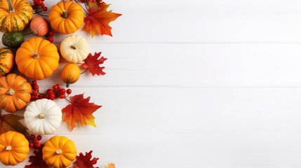 thanksgiving card with pumpkin background - obrazy, fototapety, plakaty