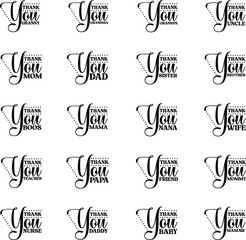 thank you family svg design bundle and eps file