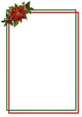 Obraz premium クリスマスカラーのフレーム