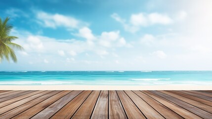 Fototapeta premium wooden pier on the beach