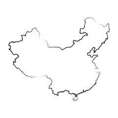 Obraz premium chinese map icon vector