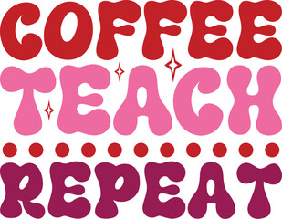 valentines teacher retro svg design and eps file