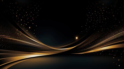Blue glowing lines curve and burst in a futuristic, abstract design