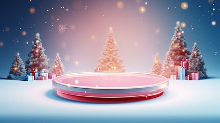 christmas tree and snow globe background