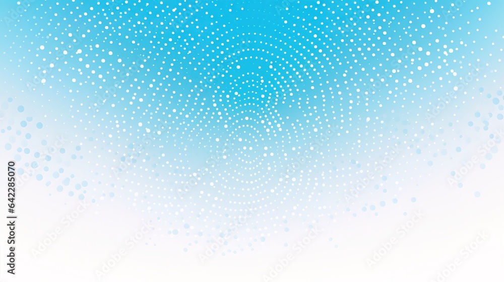 Poster abstract blue background with a pattern of dots evokes a wintery sky sparkling with light