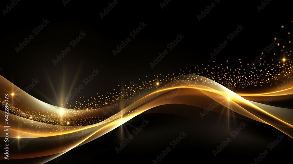 Poster abstract background with colorful waves and light effects