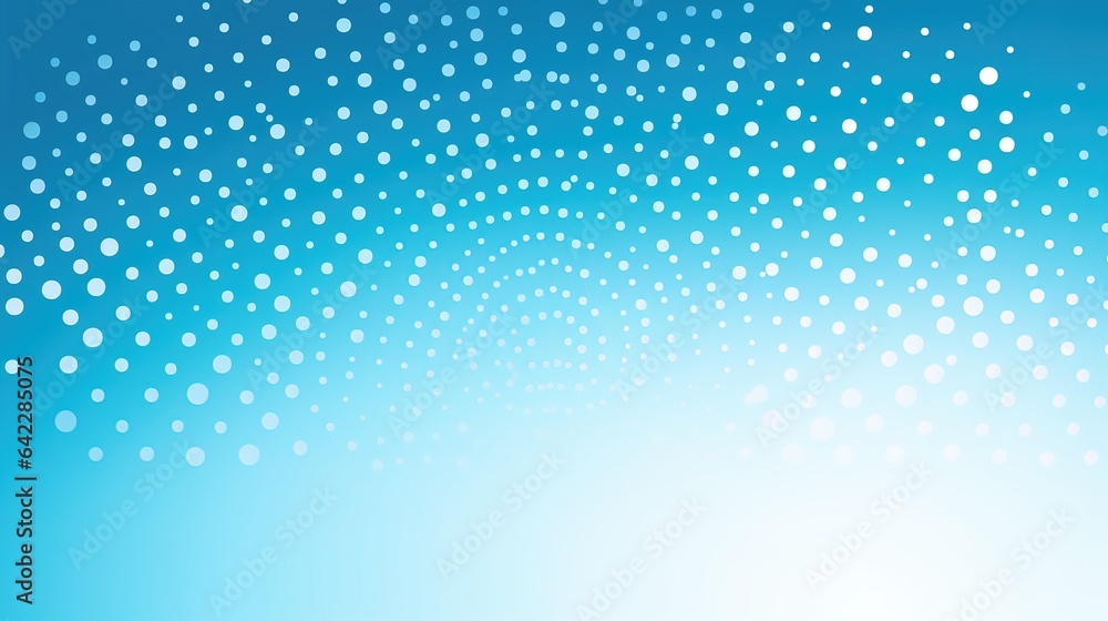 Poster abstract blue background with a pattern of dots evokes a wintery sky sparkling with light