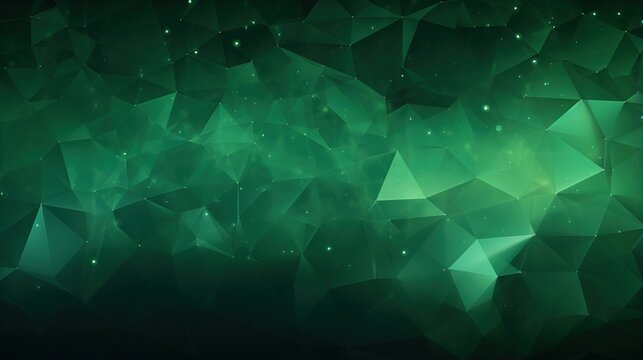 abstract green background with triangles