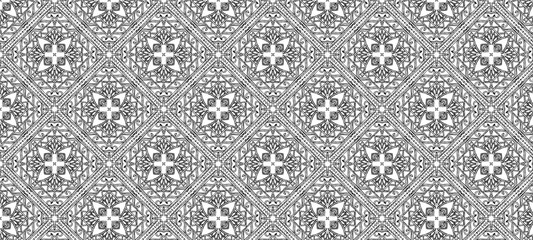 Black outline intricate detailing pattern.