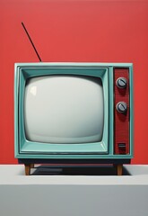 A Glimpse into the Past" - This minimalist representation pays tribute to the iconic vintage TV, invoking nostalgia for the classic era of television.
