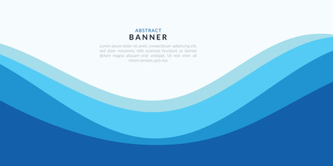 Abstract vector banner design template. Vector abstract design banner web template with wavy lines. Abstract corporate business digital agency for social media facebook cover banner template.