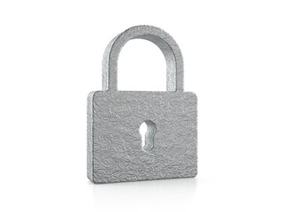 Foil padlock symbol
