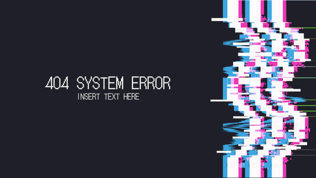 Glitched Leaks of Pixel Art Generative Lines Template, Black background