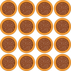 Pattern homemade cookie different taste in pastry biscuit