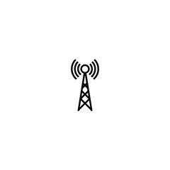 Antenna tower icon. Wireless radio signal symbol