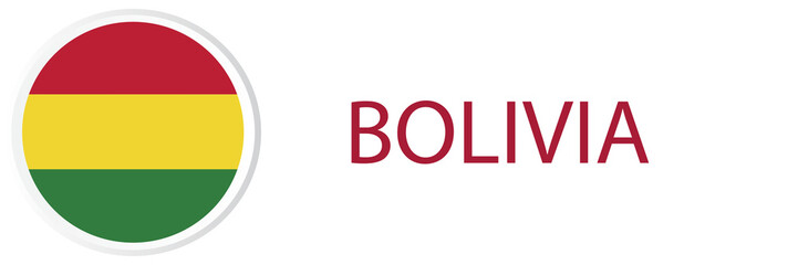 Bolivia flag in web button, button icons.