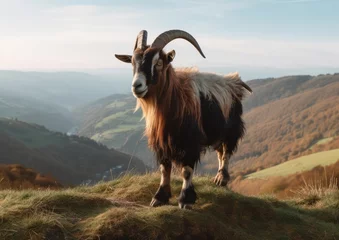 Fotobehang A billy goat is a male goat © Sascha
