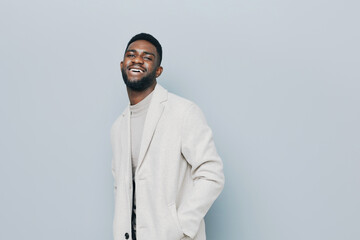 man young american emotion african portrait happy black smile client smiling confident