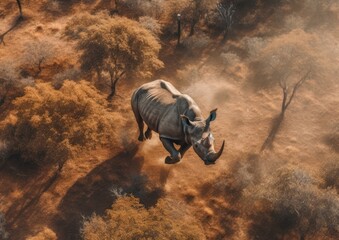 Obraz na płótnie Canvas The black rhinoceros, black rhino or hook-lipped rhinoceros