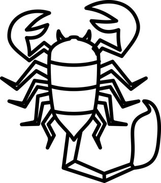 Scorpio zodiac sign logo icon isolated horoscope symbol vector illustration