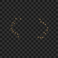 Vector background with gold sparkles design