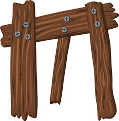 Wood Board Alphabet M