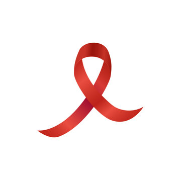 Vector world aids day symbol with red ribbons