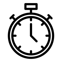 Outline stopwatch icon isolated on white background