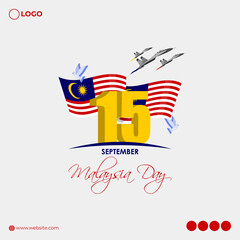 Vector illustration of Malaysia Day social media feed template