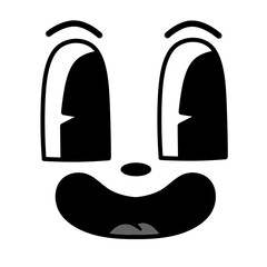 retro cartoon face