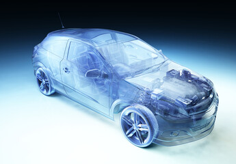 Transparent model cars. - 642297859